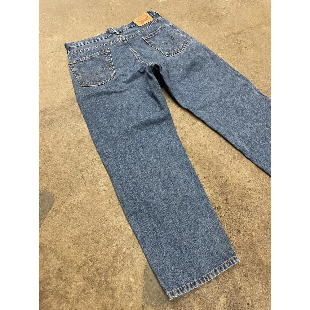 Levis 550 Jeans Mens 36x29‎ Medium Wash Blue Relaxed Tapered Zip Fly Denim